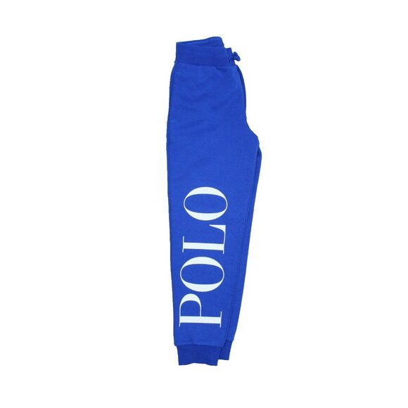 Polo Ralph Lauren Lightweight Spelled out Logo Sweatpants Boys 8 Small NWOT Blu - Picture 5 of 5